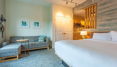 Estudio, 1 cama de matrimonio grande con sofá cama