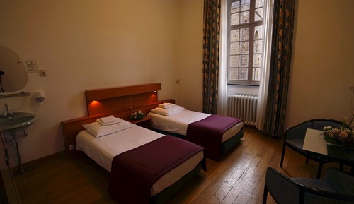 Habitación económica, 2 camas individuales, baño compartido