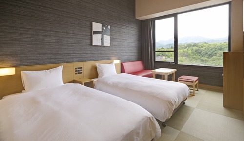 Habitación con 2 camas individuales, no fumadores, vistas a la montaña