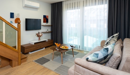 Dúplex, 1 cama doble con sofá cama, vistas a la piscina