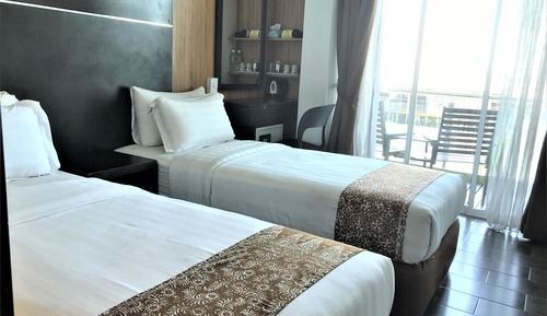 Habitación estándar con 2 camas individuales, vistas al mar