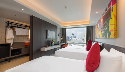Habitación triple Premier, vistas al jardín