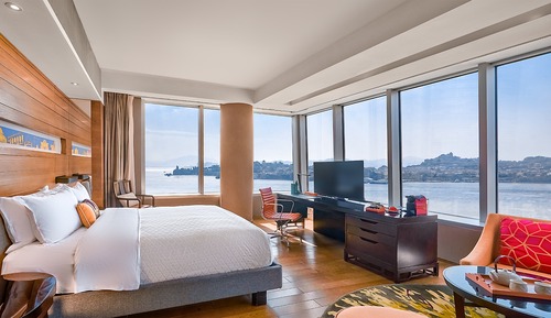 Habitación Premium, 1 cama de matrimonio grande, vistas al mar (Living Area)