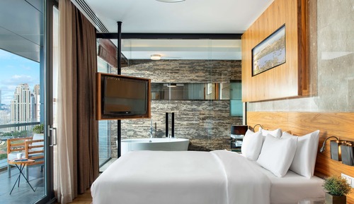 Suite presidencial, terraza, vistas a la ciudad