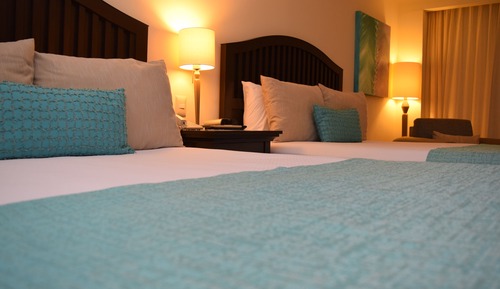 Habitación estándar, 2 camas de matrimonio, vistas al mar