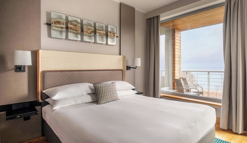Habitación superior, 1 cama de matrimonio grande, no fumadores, vistas al mar (Balcony)