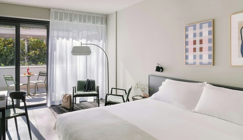 Habitación, 1 cama de matrimonio grande, terraza