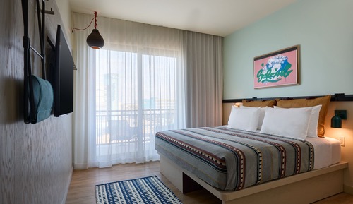 Habitación, 1 cama de matrimonio grande, no fumadores, vistas parciales al mar (Balcony)