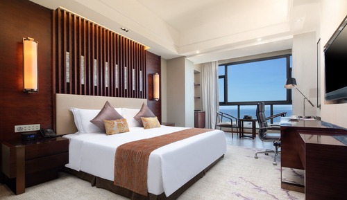 Habitación Deluxe doble, 1 cama de matrimonio grande, vistas al mar