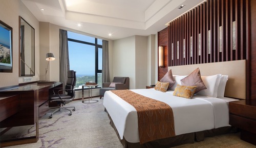 Habitación City doble, 1 cama de matrimonio grande, vistas al puerto