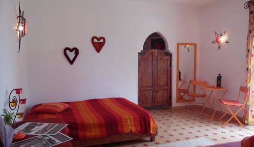 Habitación doble, terraza, vistas a la piscina (Essaouira)