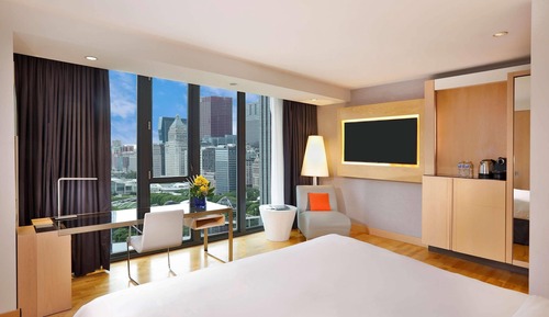 Habitación, 1 cama de matrimonio grande, balcón, vistas a la ciudad (NonSmoking)
