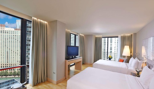 Habitación Premium, 2 camas de matrimonio, vistas al parque (NonSmoking  )