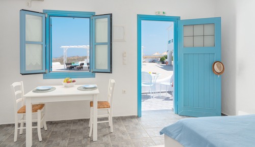 Habitación económica doble, patio, vistas al mar