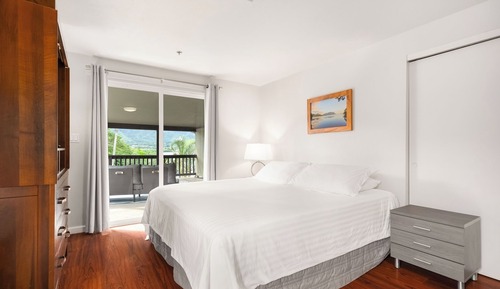 Suite estudio, cocina básica, vistas a la bahía