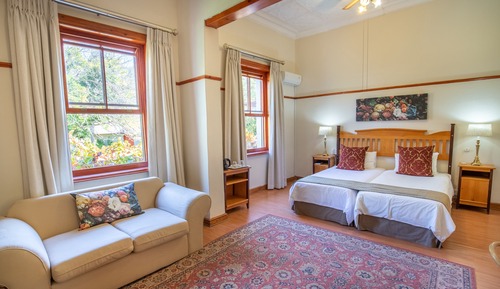Habitación de lujo con 2 camas individuales, vistas al jardín