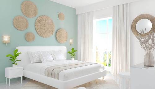 Bungalow económico, 1 cama de matrimonio grande