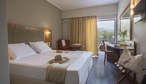 Habitación con 1 cama doble o 2 individuales, vistas al jardín