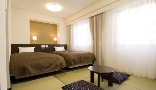 Habitación Club con 2 camas individuales, no fumadores (Beds with Tatami Area - 27.5㎡)
