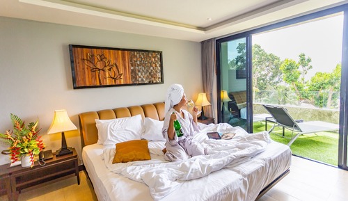 Habitación Deluxe, vistas parciales al mar