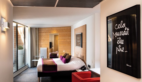 Suite, 1 cama de matrimonio con sofá cama