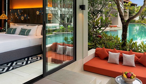 Habitación Deluxe, 1 cama de matrimonio grande, acceso a la piscina