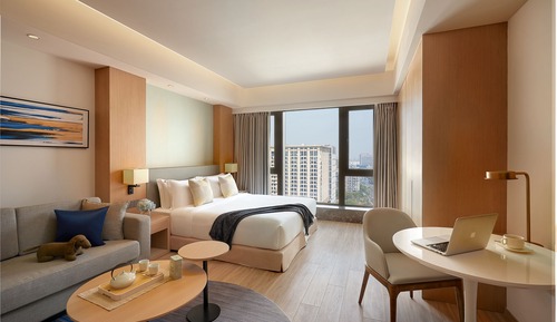 Estudio, 1 cama de matrimonio grande