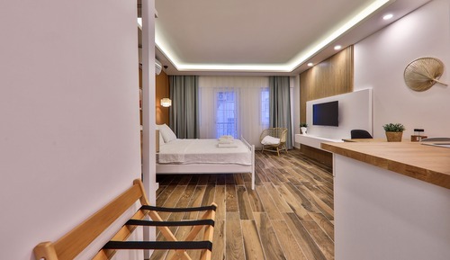 Estudio estándar, 1 cama de matrimonio, cocina básica