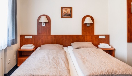 Habitación estándar con 1 cama doble o 2 individuales, baño privado