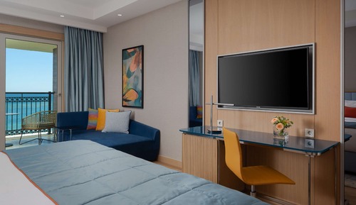Habitación Deluxe, 1 cama de matrimonio grande, vistas al mar