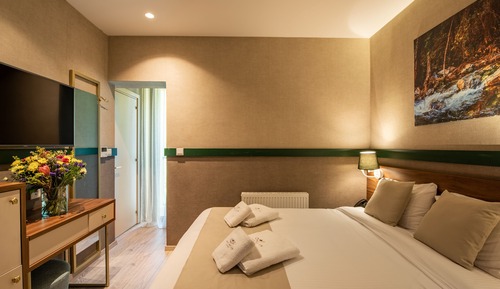 Habitación individual económica, 1 cama doble, baño privado (with neighborhood view)