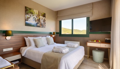 Suite junior, 1 cama de matrimonio con sofá cama, balcón, vistas al complejo turístico