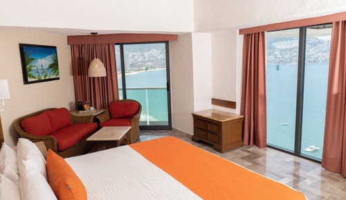 Habitación junior doble, 1 cama de matrimonio grande, vistas al mar