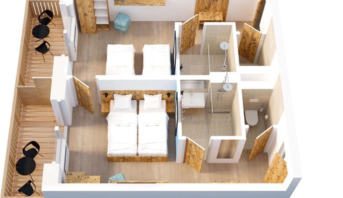 Habitación familiar, 2 habitaciones, habitaciones comunicadas, vistas a la montaña