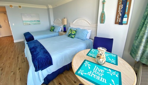 Estudio Premium, 2 camas de matrimonio, vistas al mar