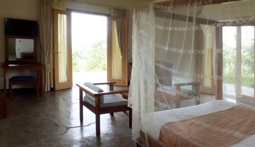 Habitación estándar doble de uso individual, dormitorio mixto, vistas al jardín