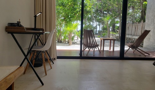 Apartamento Deluxe, 2 habitaciones, patio, frente a la playa