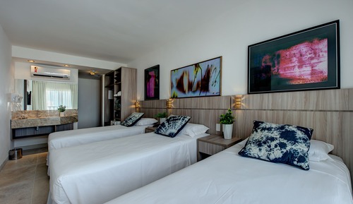 Habitación triple Deluxe, vistas al mar