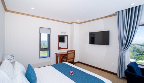 Habitación familiar, vistas a la bahía (Navy)