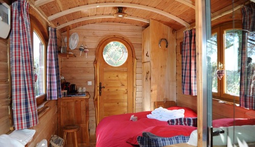 Cabaña romántica, sauna, vistas al mar