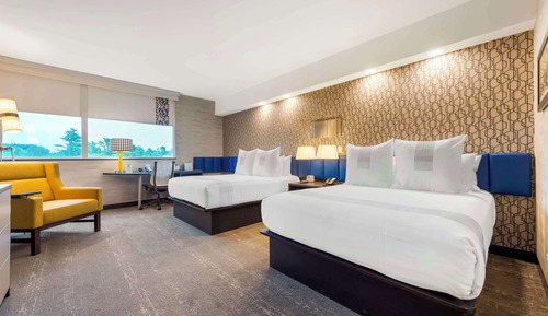 Habitación estándar, 2 camas de matrimonio, accesible para personas con discapacidad, no fumadores
