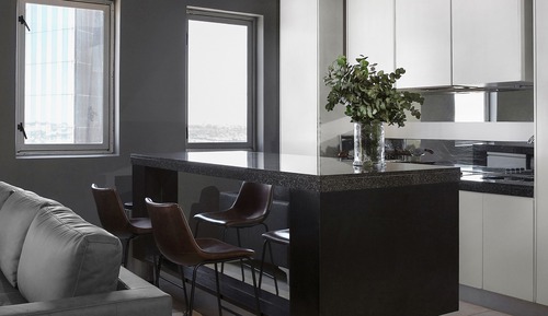 Estudio de lujo, 1 cama de matrimonio, baño privado, vistas a la ciudad
