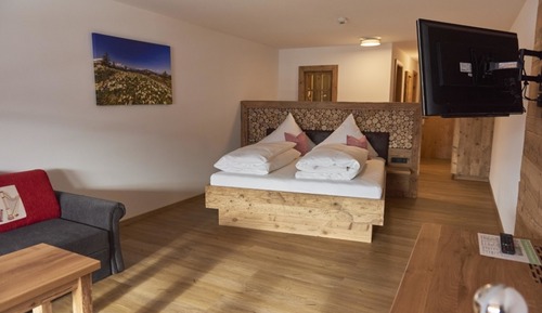Habitación familiar, 1 cama doble con sofá cama, no fumadores, vistas a la montaña (Zimmer 29)