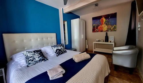 Habitación Confort doble, 1 cama de matrimonio, baño privado, vistas al jardín (Pic Poul )