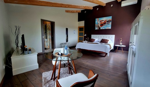 Habitación Deluxe doble, 1 cama de matrimonio grande, baño privado (Pic Saint Loup )