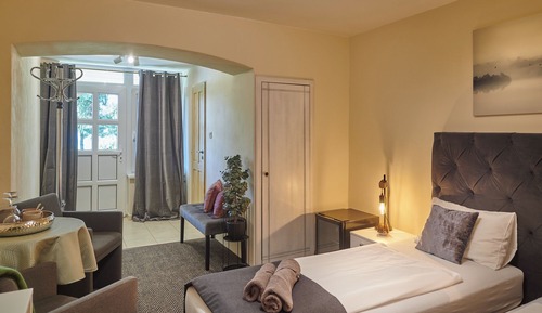 Habitación estándar con 1 cama doble o 2 individuales, sin vistas, planta baja