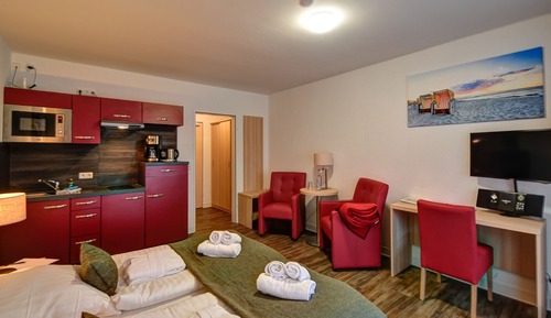 Habitación Confort doble, 1 cama doble, cocina básica