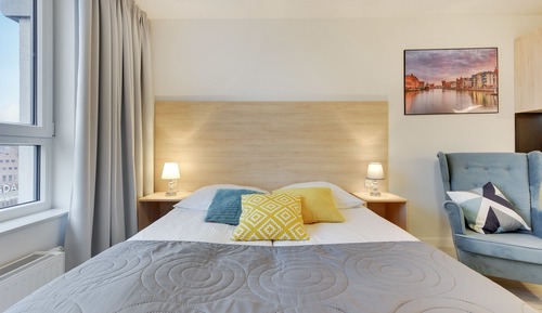 Suite estudio, 1 cama doble, cocina básica, vistas al río
