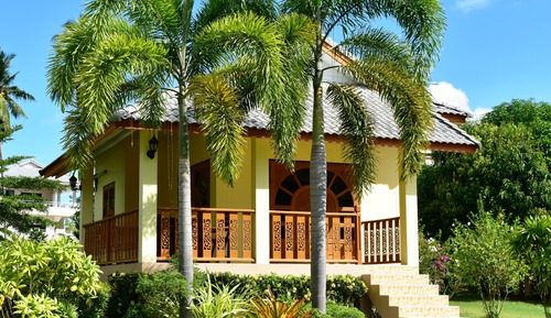 Bungalow, 1 habitación, terraza, en la zona del jardín