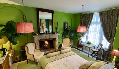 Suite romántica, 1 habitación, chimenea, vistas al patio